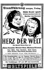 Das Filmschaffen von Mathias Wieman - Tabellarisch